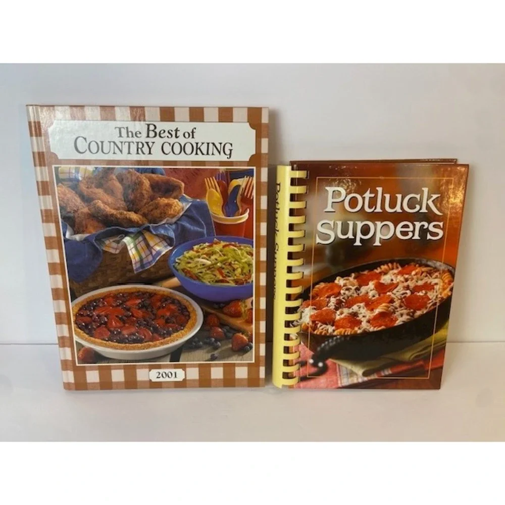 Best of Country Cooking 2001 & Potluck Suppers Cookbook Set Reiman Publications